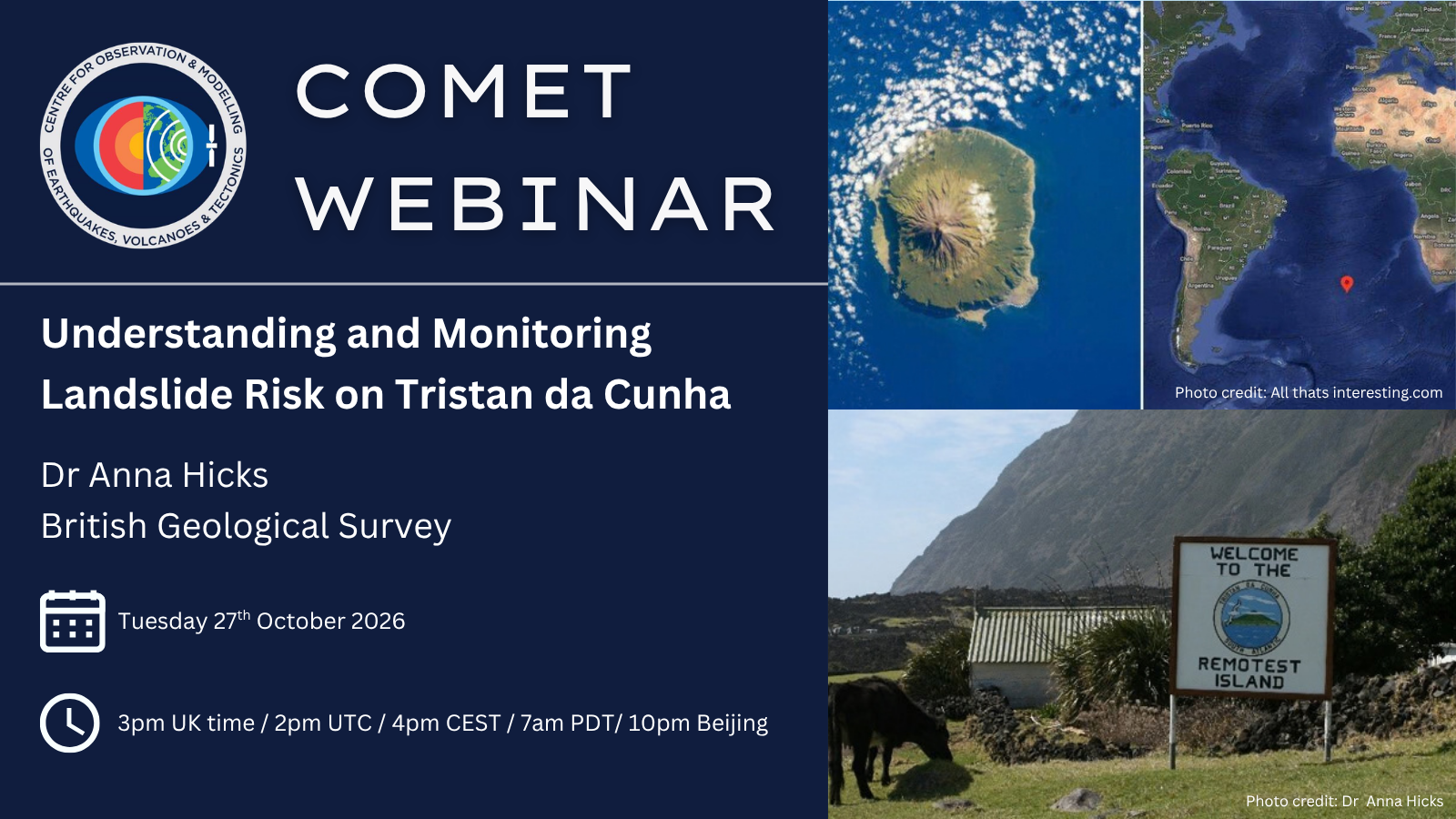 Join us for the next COMET Webinar!